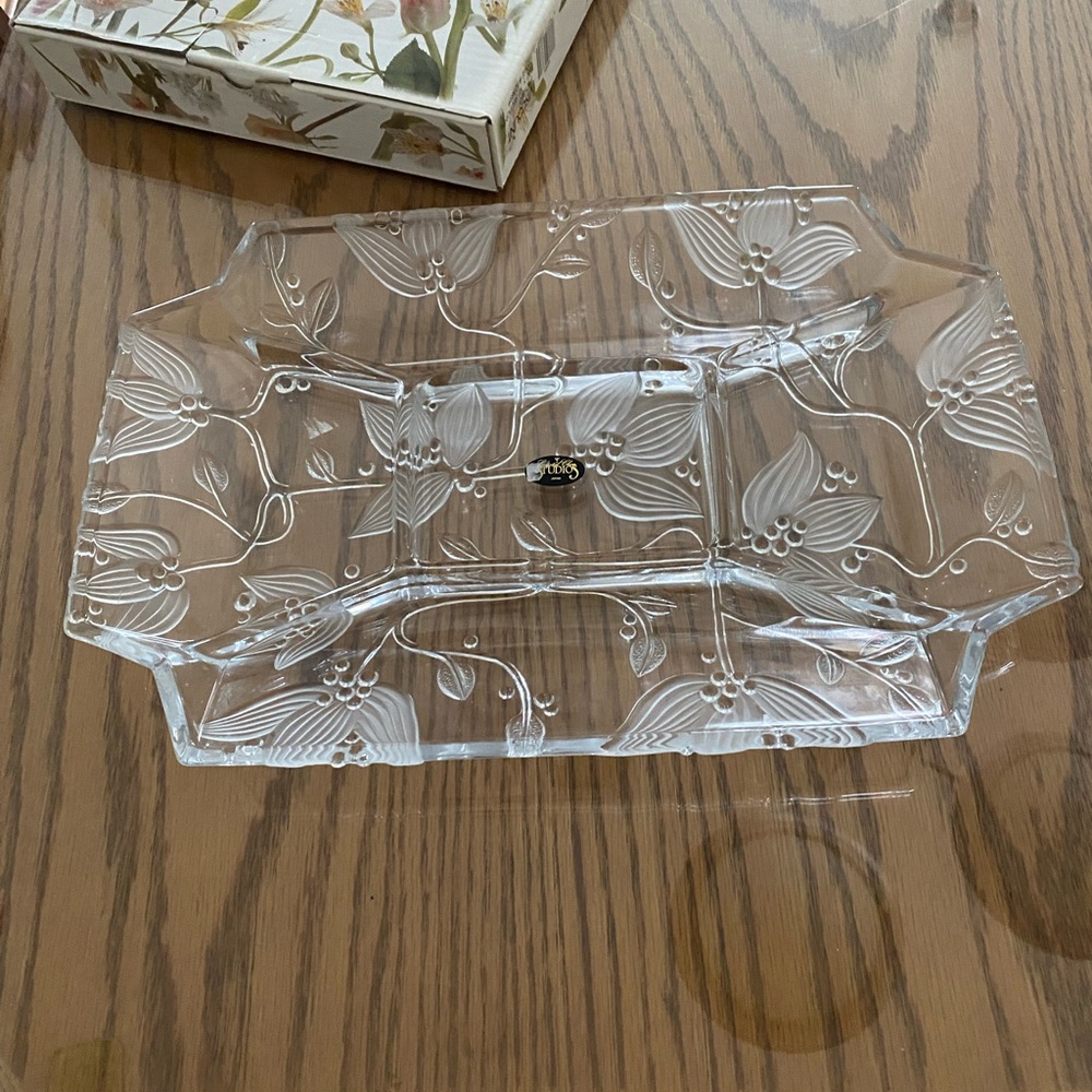 Antipasto crystal dish